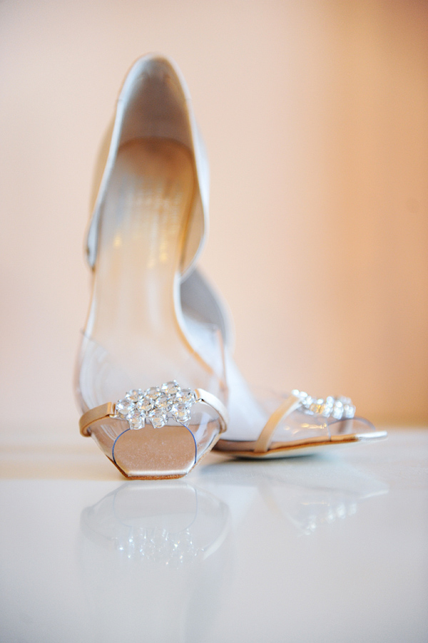 Champagne peep-toe pump - wedding photo by Kenny Nakai Photography